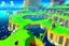 Placeholder: Legend Of Zelda: Wind Waker style view of a vast ocean, stylized, colorful, adventurous, no ships nor islands.