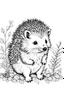 Placeholder: outline art for cute Hedgehog coloring page, white background, sketch style, full body, only use outline, clean line art, no shadow and clear and well outline