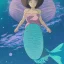 Placeholder: Mermaid with Afro in outer space