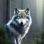 Placeholder: wolf, blue, black, masterpiece, expert, 8K, hyperrealism, sharp focus, cinematic lighting