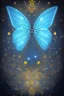 Placeholder: Luminous blue butterfly and manure full of stars