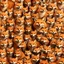 Placeholder: Small fox faces grouped together forming a large fox face, ultra quality, hyper detailed