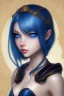 Placeholder: Black haired goddes with blue eyes