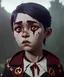 Placeholder: a fancy portrait of a child covered in blood by Greg Rutkowski, Sung Choi, Mitchell Mohrhauser, Maciej Kuciara, Johnson Ting, Maxim Verehin, Peter Konig, 8k photorealistic, cinematic lighting, HD, high details, dramatic, atmosphereric, trending on artstation