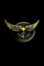 Placeholder: logo for company called snitch, theme golden snitch from harry potter in front of plain black bckground without any words