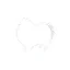Placeholder: cure silhouette of a pomeranian , black on white vector