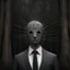 Placeholder: a man in a suit with pins sticking out of his head, digital art, inspired by Igor Morski, tumblr, standing in a dark forest, pinhead from hellraiser, wearing wooden mask, tom bagshaw style, wearing a plug suit, instagram photo, eraserhead, style of ade santora, gray anthropomorphic, no face mask, slipknot, shot with Sony Alpha a9 Il and Sony FE 200-600mm f/5.6-6.3 G OSS lens, natural light, hyper realistic photograph, ultra detailed -ar 3:2 -q 2 -s 750