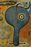 Placeholder: A tan earth elemental earthworm painted by Paul Klee