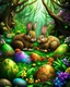 Placeholder: forest Easter, colorful page, cooler background, perfect composition, beautiful detailed intricate insanely detailed octane render trending on artstation, photorealistic, soft natural volumetric cinematic perfect light, chiaroscuro, masterpiece, oil on canvas, raphael, caravaggio, greg rutkowski, beeple, beksinski, giger, black and white still, digital Art, perfect coloer, read,green, blew,white, ((((colorful)))))