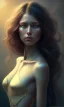 Placeholder: porno model , cute, beautiful, long hair, wavy hair, curly hair، black eyes, head and shoulders portrait, cinematic, 8k, resolution concept art portrait by Greg Rutkowski, Artgerm, WLOP, Alphonse Mucha dynamic lighting hyperdetailed intricately detailed