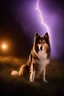 Placeholder: Disney-Pixar Animation - Lassie - gradated Background, professional quality studio 8x10 UHD Digital photograph by Scott Kendall - multicolored spotlight, Photorealistic, realistic stock photo, Professional quality Photograph. colored Fog - Multicolored lightning, 3D heart