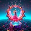 Placeholder: very complex CIFY structure ,pretty viberating color environment 3d metalic and crystal recursive evolving and animating beveled geometric base very complex CIFY structure emiting bubbles that broke, goddess of love in a pretty cleric dress comes out dancing gracefully , viberating color moving very in modern city escape environment while camera tracking it.write in down screen 3d animating"Made in Grok By:J.Babakan"