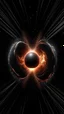 Placeholder: A electric, energetic, magnetic, full of energy, hyper realistic, multidimensional, glowing, peach, lightning portal floating black space surrounded with energic particles