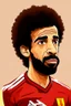 Placeholder: Mohamed Salah Egyptian football player cartoon 2d