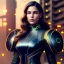 Placeholder: hyperrealistic and detailed full-length portrait of gorgeous woman| black combat uniform| in dark neon alley| ((cyberpunk))| full body shot| photorealistic| sharp focus| digital art| concept art| by Vittorio Matteo Corcos and Albert Lynch| in [poolsuite style]