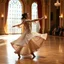 Placeholder: For a known Azeri female dance choreography, the most iconic and recognizable style is the **"Naz Elama"** or the **"Lale" (Tulip)** dance. These dances are characterized by fluid, swan-like arm movements, intricate hand gestures, and a very smooth "gliding" step where the dancer appears to float across the floor. in a modern huge stage in a royal hall
