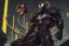 Placeholder: venom machine in solo leveling shadow artstyle, nightmare them, neon, full body, apocalypse, intricate details, highly detailed, high details, detailed portrait, masterpiece,ultra detailed,best quality