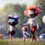 Placeholder: Ultra realistic circus scene. Sweet hair monster and Child’s playing, smile, happy, color bubbles, smooth color, waist up view, Wes Anderson style, dark ambient, highly detailed, concept art, unreal engine 5, god rays, ray tracing, RTX, lumen lighting, ultra detail, volumetric lighting, 3d, finely drawn, high definition, high resolution.