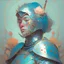 Placeholder: dream portrait of female knight by james jean