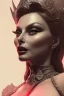 Placeholder: Sophia Loren as evil queen in black leather, cleavage, dominatrix, angry, stern look. character design by cory loftis, fenghua zhong, ryohei hase, ismail inceoglu and ruan jia. unreal engine 5, artistic lighting, highly detailed, photorealistic, fantasy