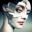 Placeholder: broken, cracked, shattered porcelain made of bride's face, bridal veil, fine detail, highly intricate, modern surrealism painting, high-quality, volumetric lighting, 8k, ultrahd, George Grie, Marco Escobedo, Igor Morski