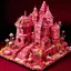 Placeholder: A pink kingdom made out of sweet candy designed in Chinese paper art painted by Albrecht Durer