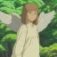 Placeholder: Real beautiful angel in burning jungle