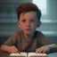 Placeholder: Kid in library unreal 5, octane render,cinema4d, dynamic lighting, dramatic lighting, 4k, redshift render, highly detailed, hyper realistic, library