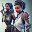 Placeholder: skin fortnite flora Cherry is a sexy black girl with black curly hair gray eyes