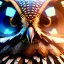 Placeholder: Owl, macro lens blur, hyperphotorealistic, sharp focus, unreal engine