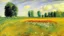 Placeholder: Sunny day, prairie, tree, flowers, max liebermann painting