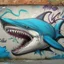 Placeholder: graffiti art - write Shark