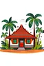 Placeholder: vector art kerala traditional house with trees