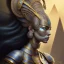 Placeholder: sango fantasy, fantasy magic, intricate, sharp focus, illustration, highly detailed, digital painting, concept art, matte, masterpiece head sexy Aztec beauty black hair space lady silver tiger head Egyptian princess pyramid