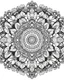 Placeholder: Craft intricate mandala patterns with symmetrical and highly detailed designs coloring page white background, black and white onlyb outline