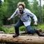 Placeholder: Timothy Carey as a zombie, jumping on a log