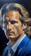 Placeholder: Portrait diego forlan detective, oil canva painting