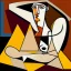 Placeholder: picasso abstract brown woman lying more cubism