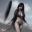 Placeholder: hitomi tanaka, long black hair, realistic, intriacte detail, sci-fi fantasy style, volumetric lighting, particales,highly detailed,cinamatic, deep colours,8k