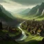 Placeholder: small city valley