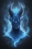 Placeholder: a blue glowing spirit soul demon, smokey, giant, abstract, spirit, highly detailed, minimal, HD