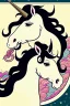 Placeholder:  a group of unicorns that are on top of each other, a poster by Nōami, ukiyo-e, anime aesthetic, minimalist.