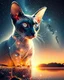 Placeholder: lora:Double Exposure Flux:1.0> A Oriental shorthair Siamese cat Against stars background Hyperealistic bioluminescent double exposure of Intricate Elaborate Double Exposure :: transparent cthulhu :: white background :: sunset+technology+memories inside double exposure art :: transparent layers by Photoshop Layers :: post processed double exposure art :: inspired by Surrealism+Pointillism+Double exposure art