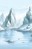 Placeholder: Draw the retreat of the ice in a realistic style