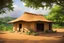 Placeholder: "Mud House": Paint a traditional mud house or hut, capturing the simplicity and earthiness of vernacular architecture.