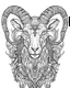 Placeholder: satanist goat tattoo, coloring book page, clean line art, adults drawing book, Black and white only, crisp black lines, sharp lines, coloring page for adults, black and white picture, lots of details, tattoo style,tattoo ideas, full body, without shadows and colors