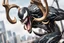 Placeholder: venom in 8k realistic anime e drawing style, close picture, Deer them, intricate details, highly detailed, high details, detailed portrait, masterpiece,ultra detailed, ultra quality