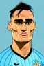 Placeholder: Lautaro Martinez Argentine football player , cartoon 2d