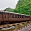 Placeholder: old train in wet station