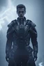 Placeholder: All Black Hayden Christensen soldier, ghost, wearing high tech mask, white smoke, dark, rage, sorrow, high definition, ultra 8 k, volumetric lighting, blue fire, fog